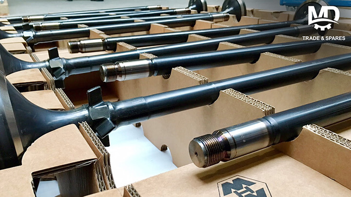 We stock in large quantities inlet and exhaust valve cones / spindles for the following engines: Spare parts for MAN 48/60 engines, Spare parts for MAN 58/64 engines, Spare parts for MAN 51/60 engines, Spare parts for Pielstick engines, Spare parts for Pielstick PC2.5 engines, Spare parts for Pielstick PC2.6 engines, Spare parts for Pielstick PC2.2 engines