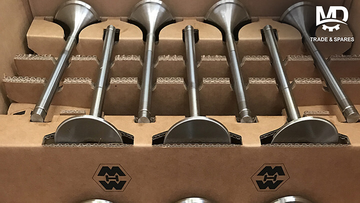 We stock in large quantities inlet and exhaust valve cones / spindles for the following engines: MAN 48/60 engine spares, MAN 51/60 engine spares, MAN 58/64 engine spares, Pielstick PC2.2 engine spares, Pielstick PC2.5 engine spares, Pielstick PC2.6 engine spares