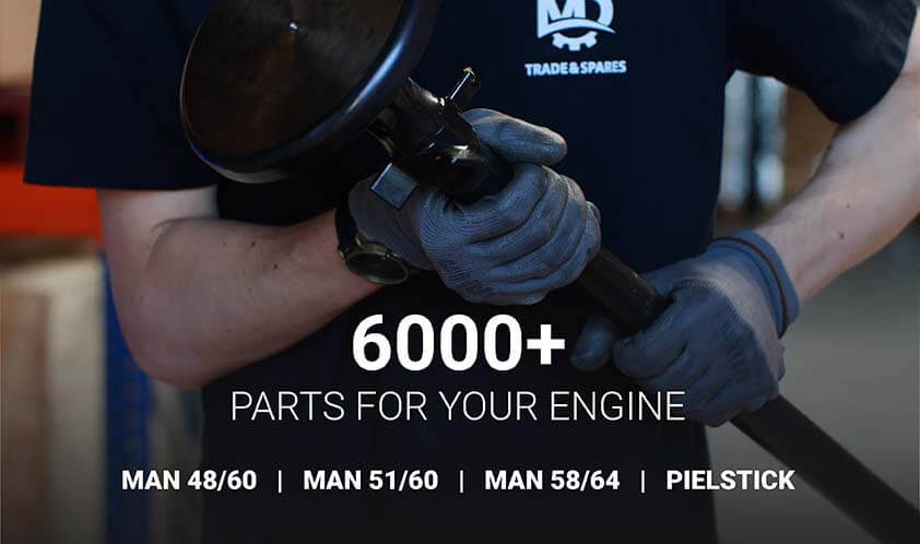 MAN 48/60, MAN 51/60MAN 58/64, Pielstick PC2.2, Pielstick PC2.5, Pielstick PC2.6 main engines