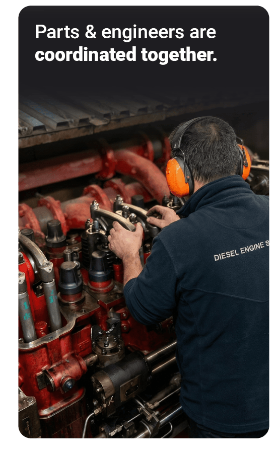 Your specialist in the supply and services for parts suitable for MAN and PIELSTICK engine. provide on-boarding services, on boarding engineering support with parts and engineers well coordinated together.