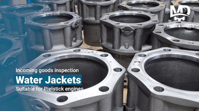 Water jackets suitable for Pielstick engines, incoming goods inspections and pressure test. Pielstick PC2.2 engine spares, Pielstick PC2.5 engine spares, Pielstick PC2.6 engine spares