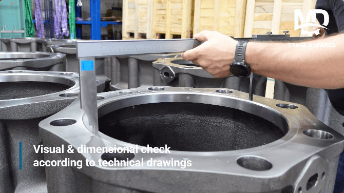 Water jackets suitable for Pielstick engines, incoming goods inspections and pressure test. Pielstick PC2.2 spare parts, Pielstick PC2.5 spare parts, Pielstick PC2.6 spare parts