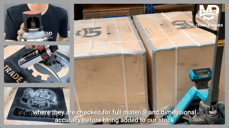 Packaging MAN 48/60 spare parts, MAN 51/60 spare parts, MAN 58/64 spare parts, Pielstick PC2.2 spare parts, Pielstick PC2.5 spare parts,  Pielstick PC2.6 spare parts